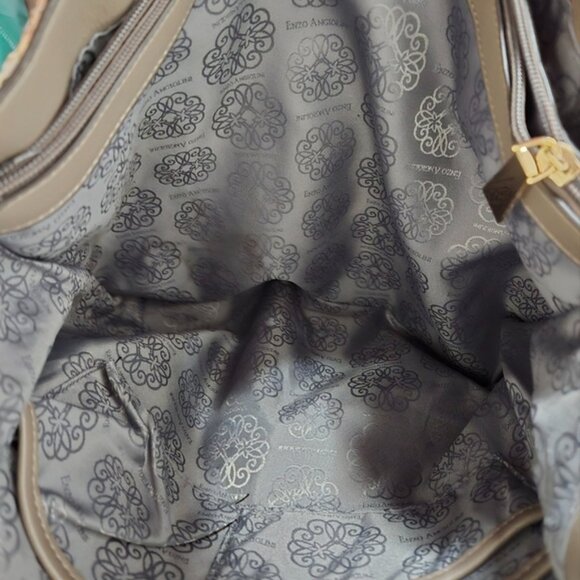 Enzo Angiolini Sparkle Tote Purse Mobwife Art To Wear Abstract Loud Luxury - Picture 11 of 13